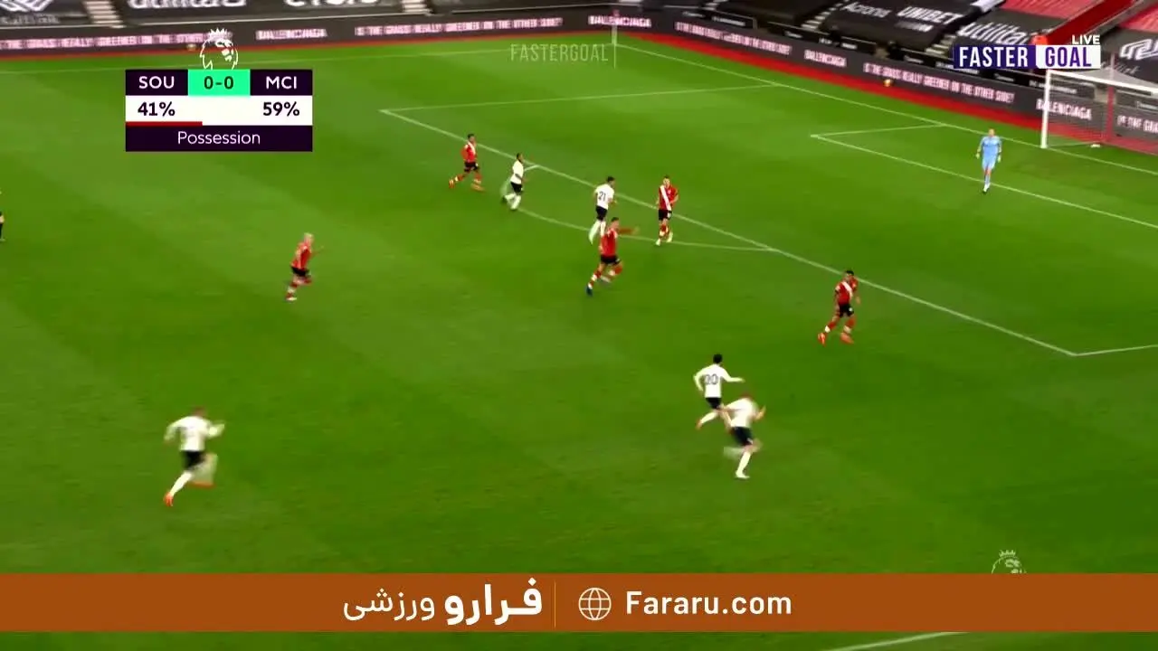(ویدیو) خلاصه بازی ساوتهمپتون 0 - 1 منچسترسیتی 29 آذر 99