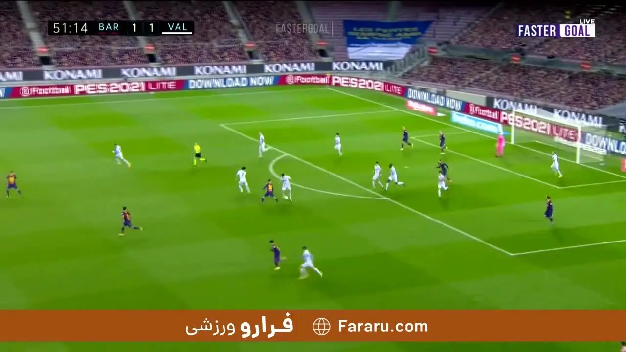 (ویدیو) خلاصه بازی بارسلونا 2 - 2 والنسیا 29 آذر 99