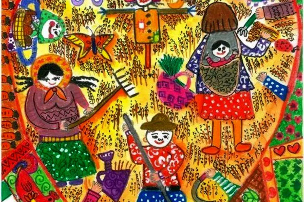 آترین افشاری توانا کودک همدانی برنده جایزه نقاشی فائو شد