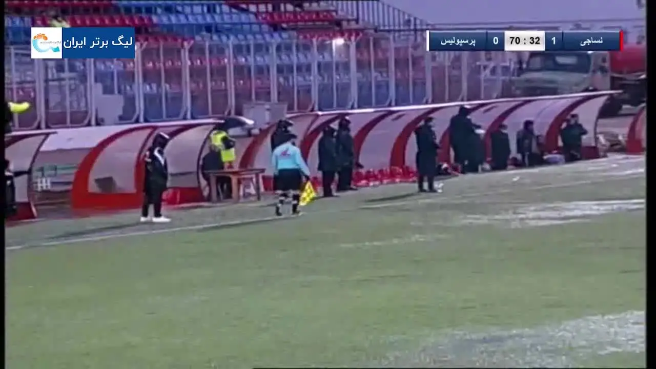 (ویدیو) خلاصه بازی نساجی 1 - 1 پرسپولیس 5 دی 99