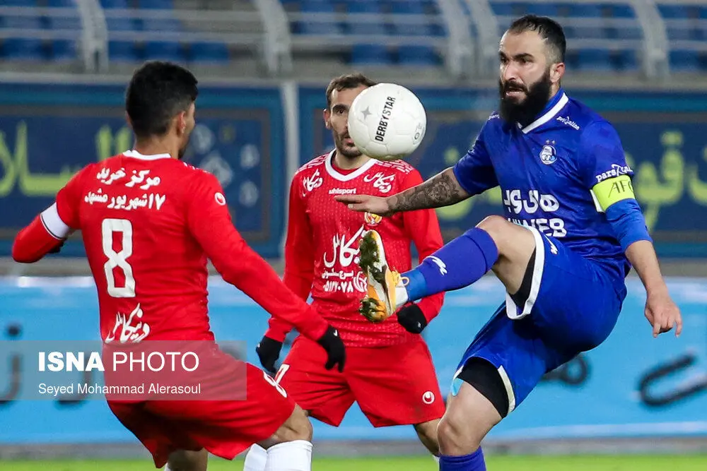 (تصاویر) لحظات جنجالی بازی استقلال_شهر خودرو