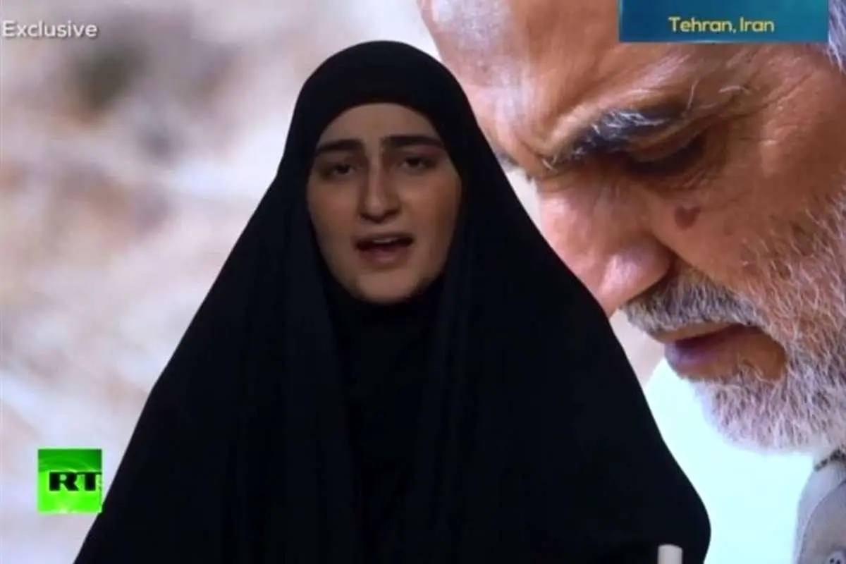 پاسخ دختر سردار سلیمانی به سوال درباره تفاوت ترامپ و بایدن