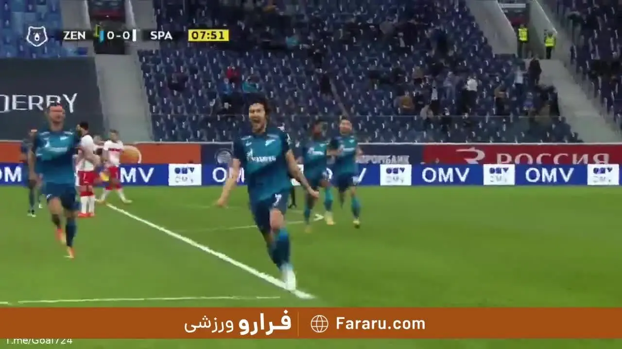 (ویدیو) گلزنی سردار آزمون در دیدار مقابل اسپارتاک مسکو