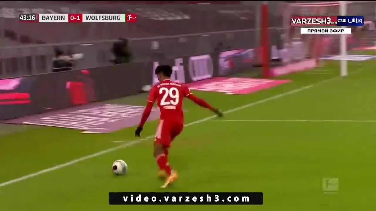 (ویدیو) خلاصه بازی بایرن مونیخ 2 - 1 ولفسبورگ 26 آذر 99