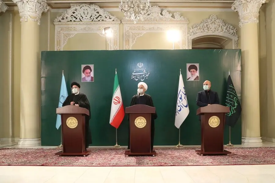 (تصاویر) نشست خبری سران قوا