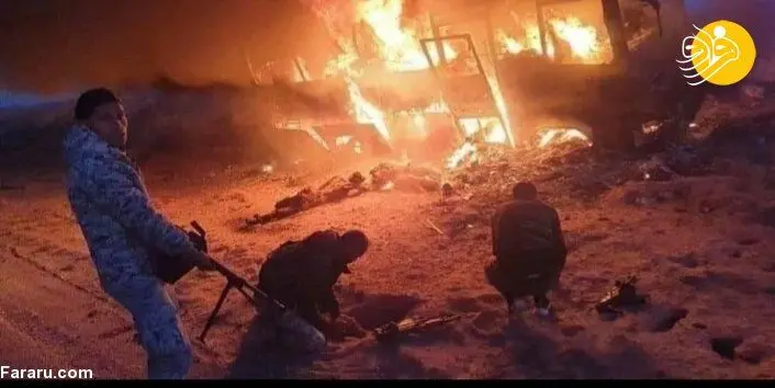 (عکس) حمله مرگبار به اتوبوسی در دیرالزور سوریه