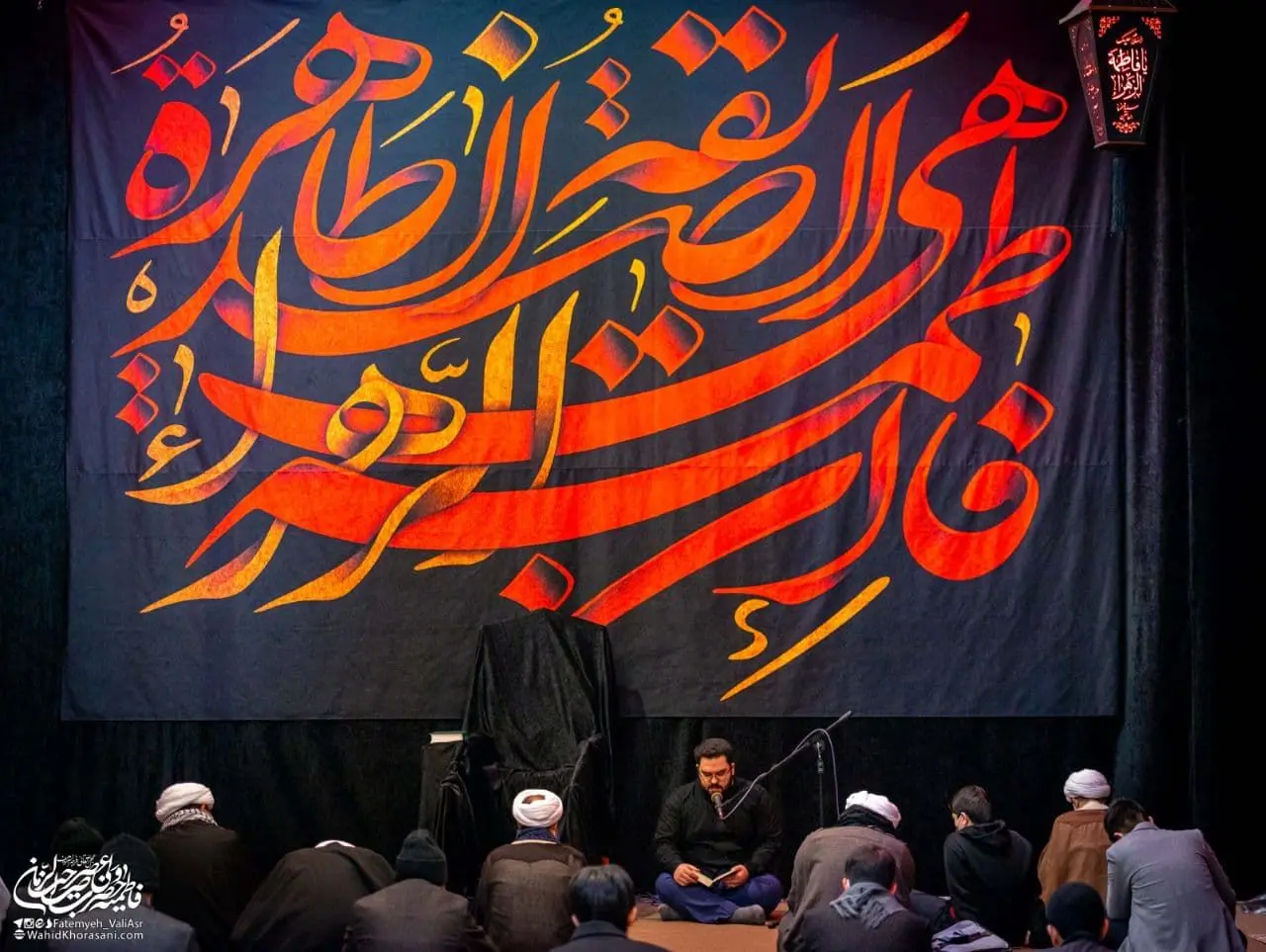 (تصاویر) عزاداری شهادت حضرت زهرا(س) با حضور آیت الله وحیدخراسانی