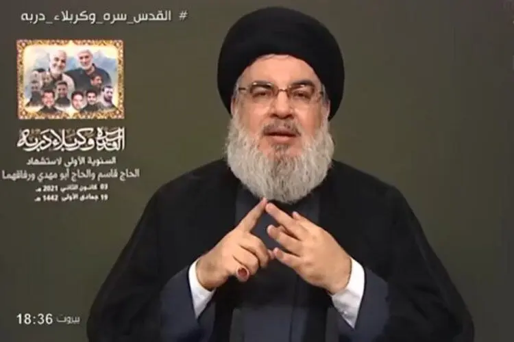 نصرالله: ایران بخواهد واکنش نظامی نشان می‌دهد