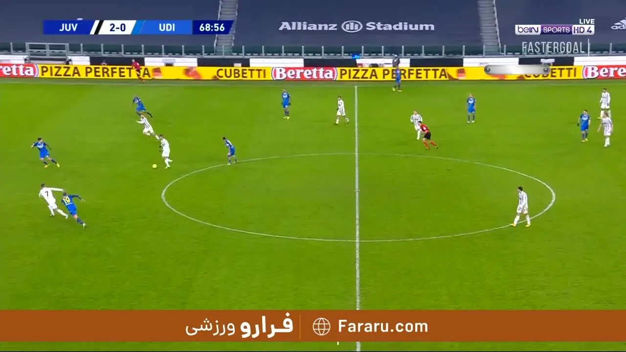 (ویدیو) خلاصه بازی یوونتوس 4 - 1 اودینزه 14 دی 99