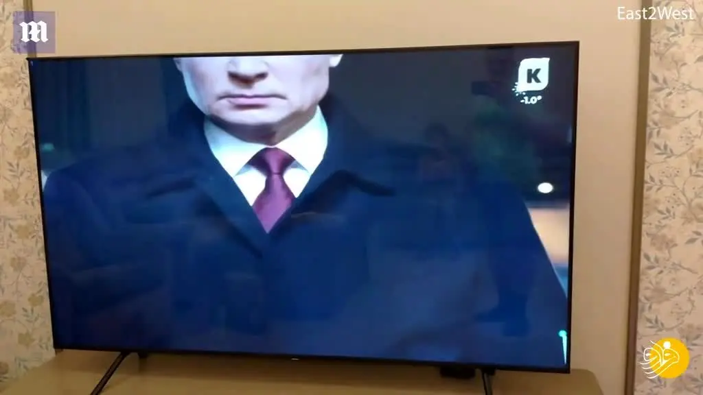 (ویدئو) گاف عجیب یک شبکه تلویزیونی؛ سخنرانی پوتین با سر قطع شده!
