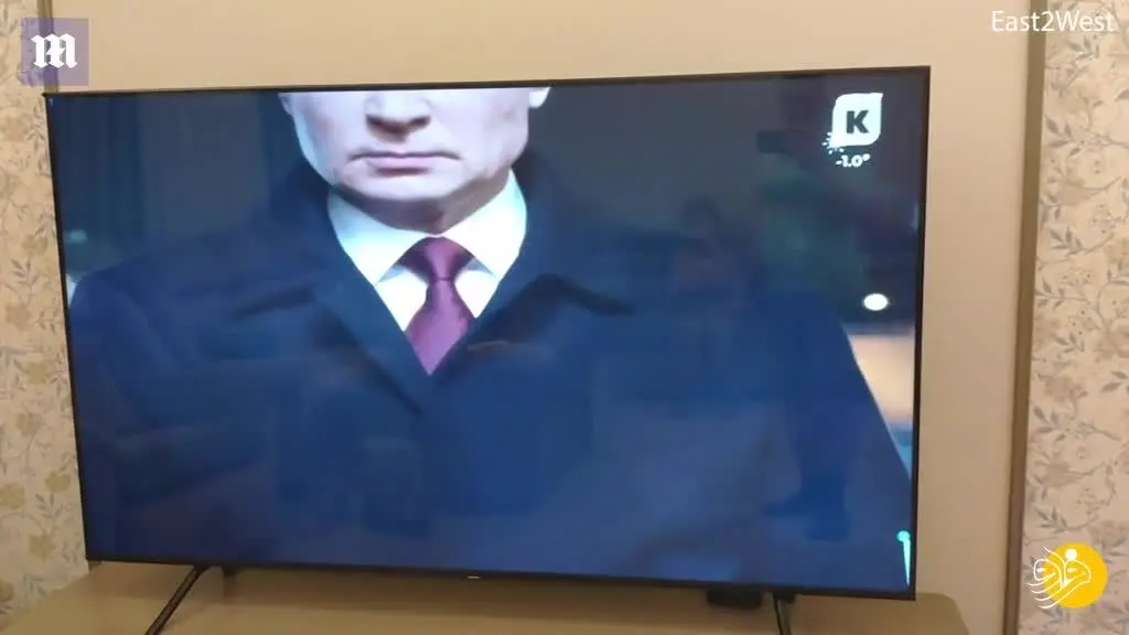 (ویدئو) گاف عجیب یک شبکه تلویزیونی؛ سخنرانی پوتین با سر قطع شده!