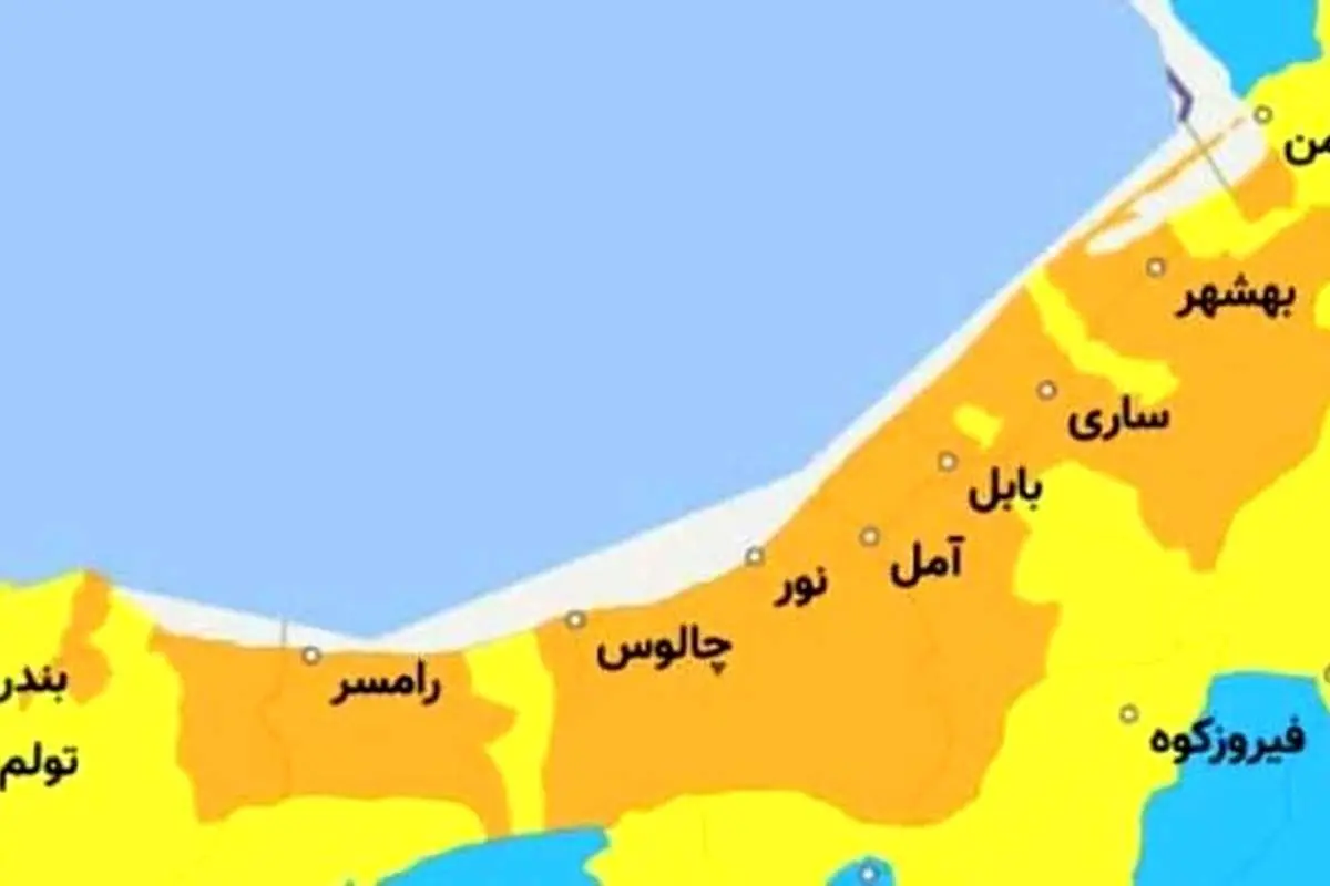 وضعیت کرونایی ۷ شهرستان مازندران زرد شد