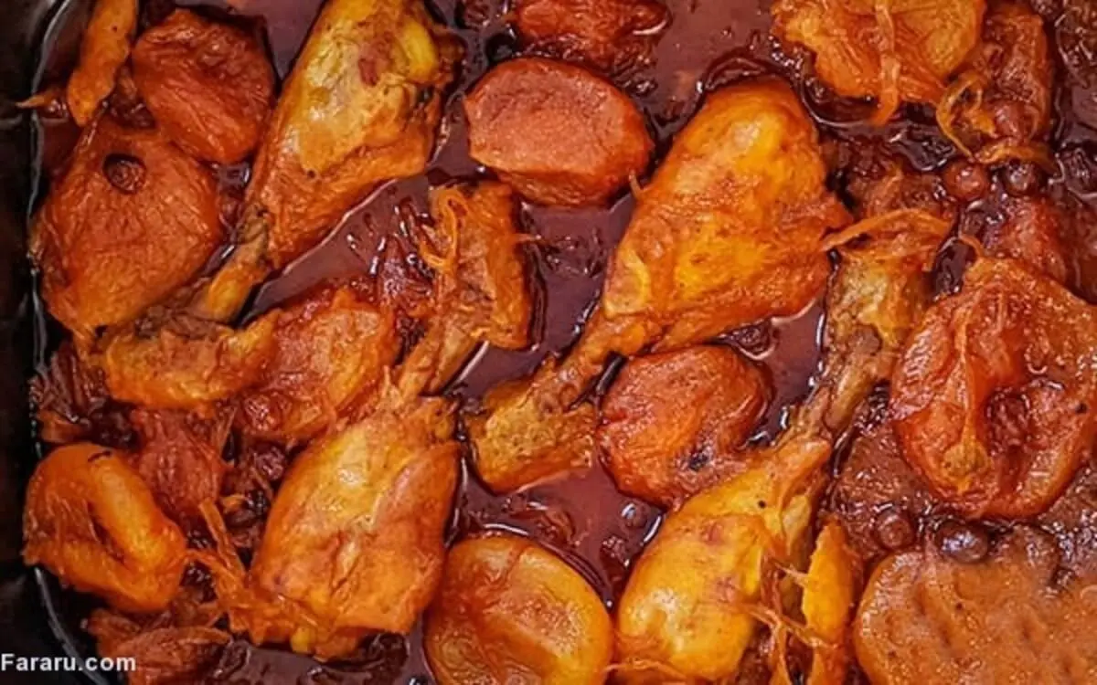 طرز تهیه خورشت مرغ و آلو مجلسی