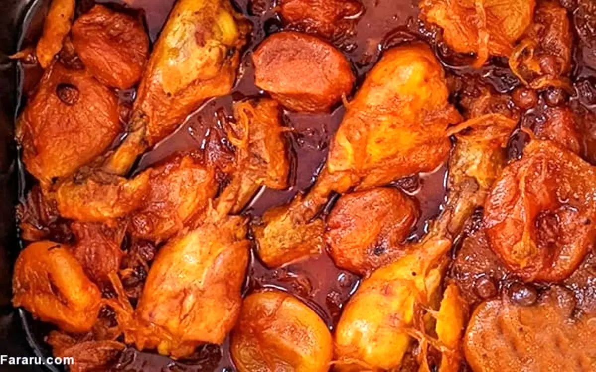 طرز تهیه خورشت مرغ و آلو مجلسی