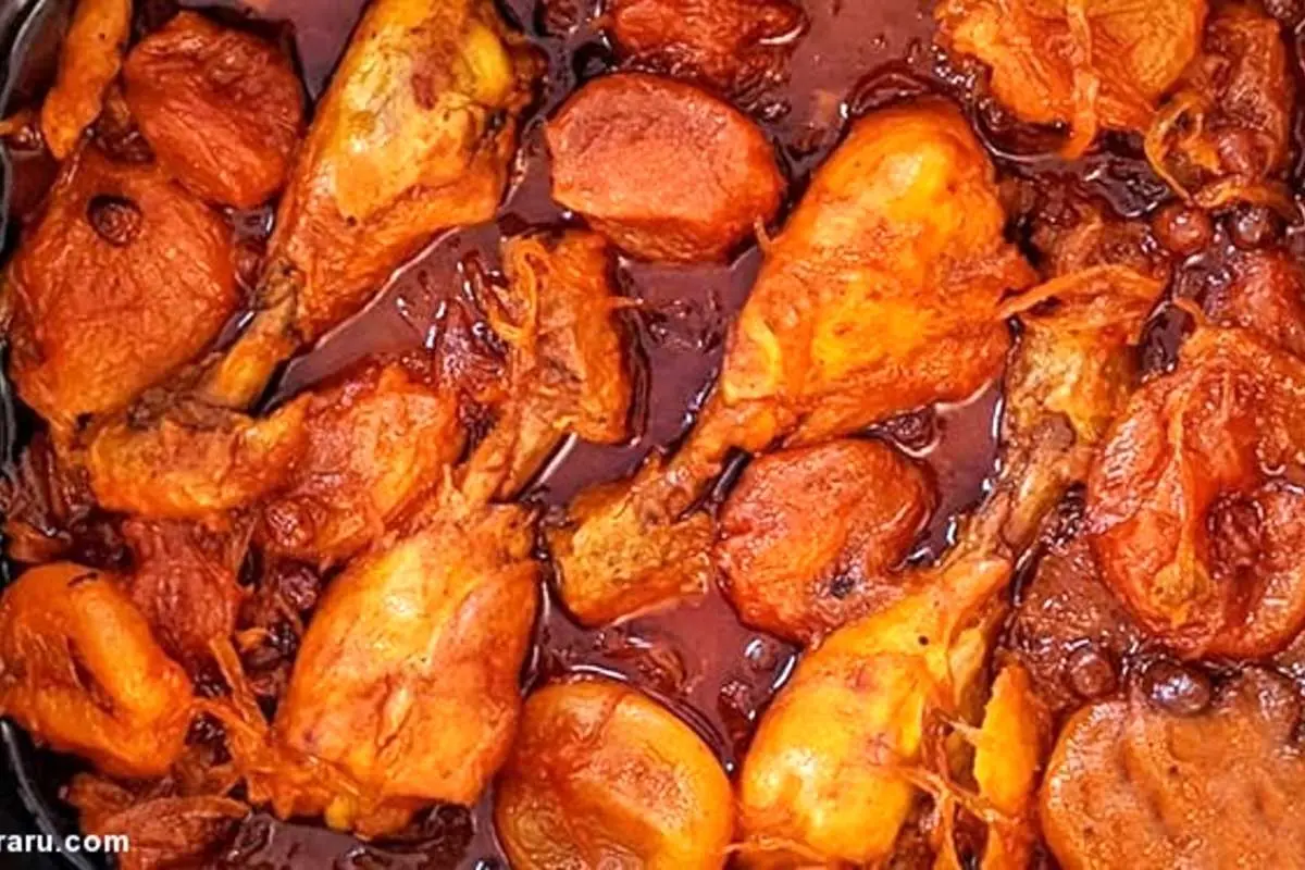 طرز تهیه خورشت مرغ و آلو مجلسی