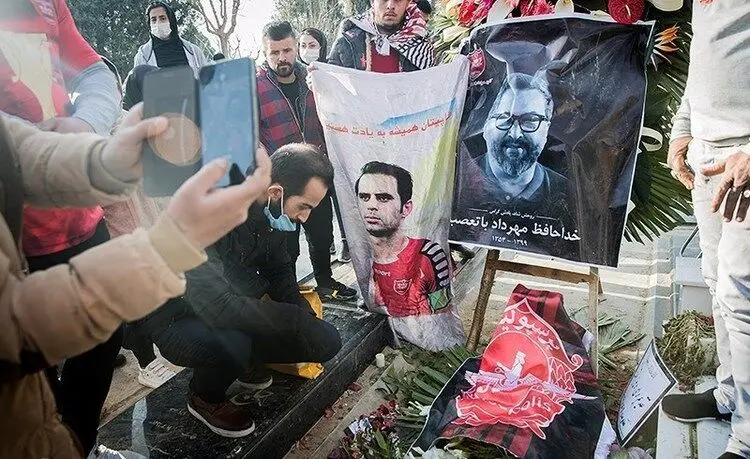 (تصاویر) مزار مرحوم مهرداد میناوند