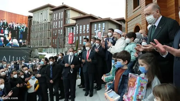 (عکس) اردوغان مسجد پدرش را در زادگاهش افتتاح کرد