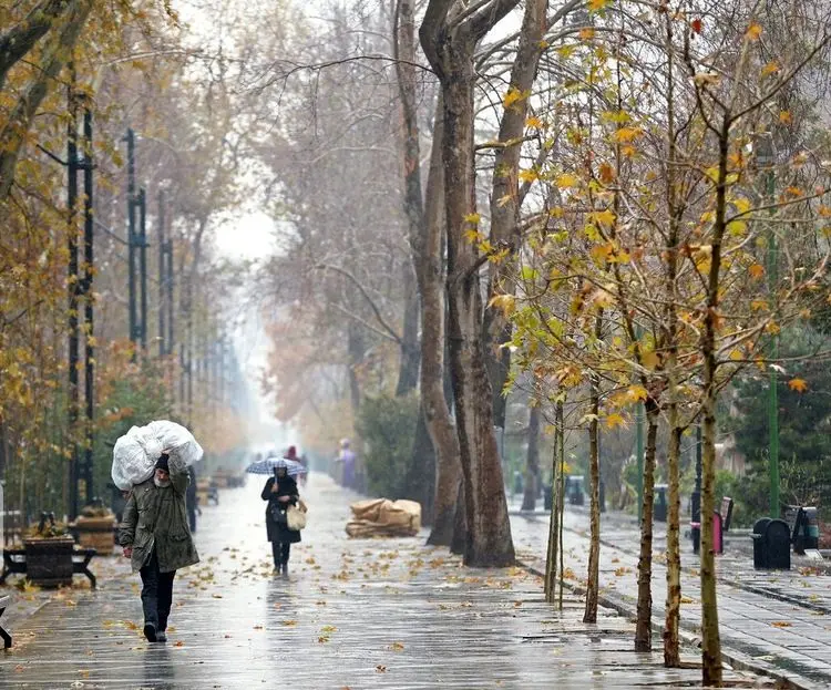 آغاز بارش برف و باران در گیلان