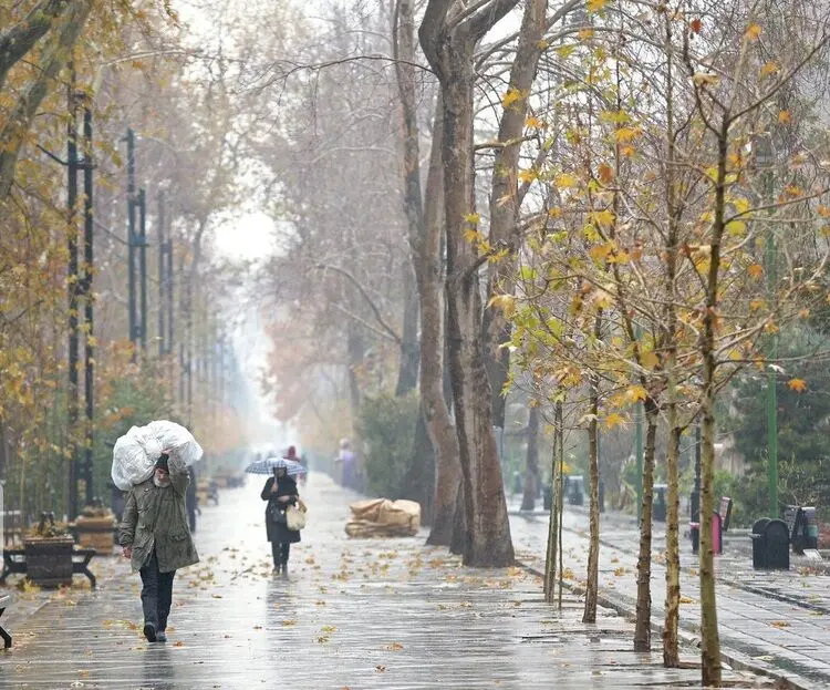 آغاز بارش برف و باران در گیلان