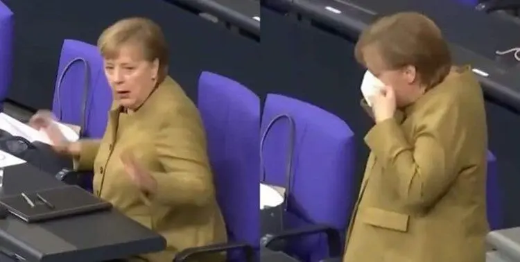 (ویدئو) ماسک آنگلا مرکل خبرساز شد!