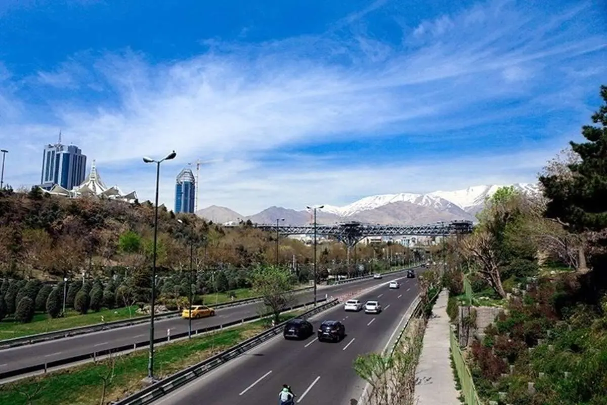 شاخص کیفیت هوای تهران جمعه ۲۲ اسفند ۹۹؛ کیفیت خوب هوا به لطف باد و باران
