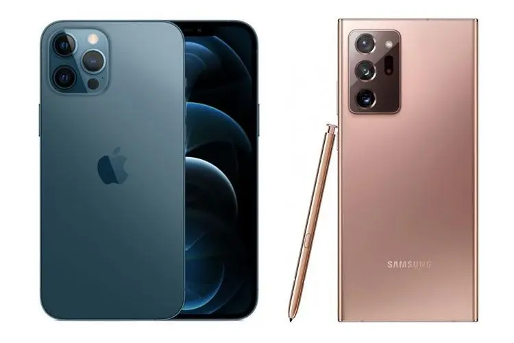 آیفون ۱۲ پرومکس در مقابل سامسونگ گلکسی نوت ۲۰ اولترا