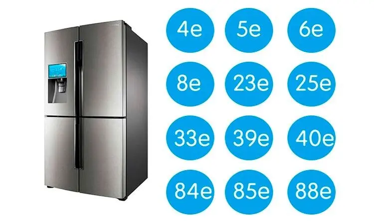 اررورهای یخچال فریزر سامسونگ