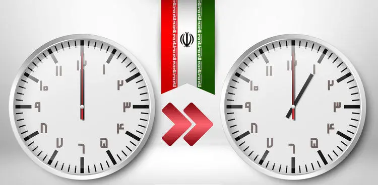 ساعت رسمی کشور فردا شب یک ساعت به جلو کشیده می‌شود