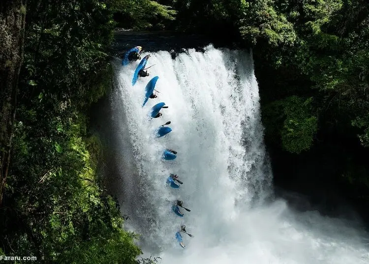 (ویدئو) ماجراجویی دلهره آور با قایق کایاک روی کوه آتشفشان