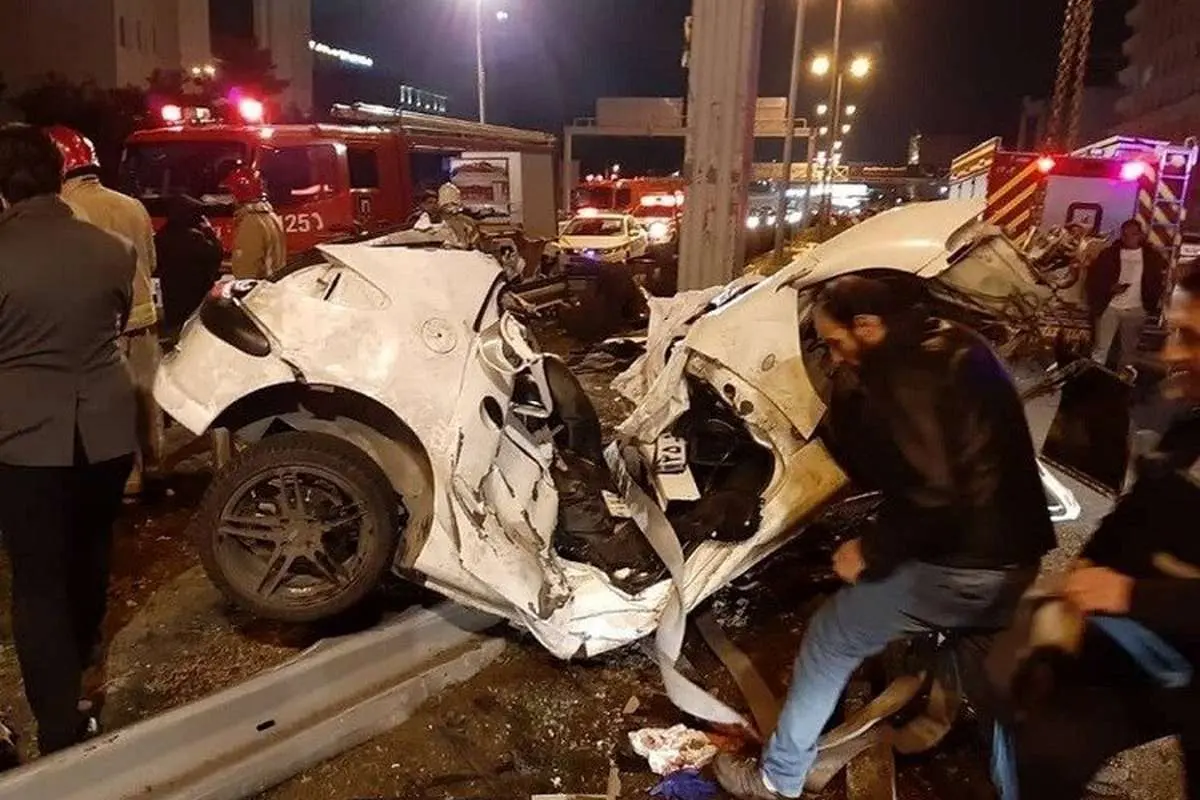 (ویدئو) تصادف مرگبار پژو ۲۰۶ در تهران
