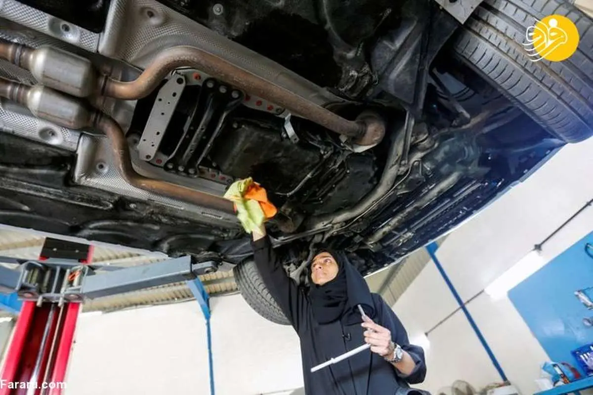 (ویدئو) ملاقات با تنها زن اماراتی تعمیرکار خودرو