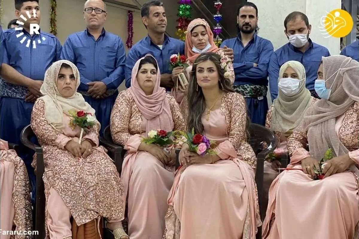 (تصاویر) عروسی دسته جمعی ۴۸ زوج نابینا و ناشنوا