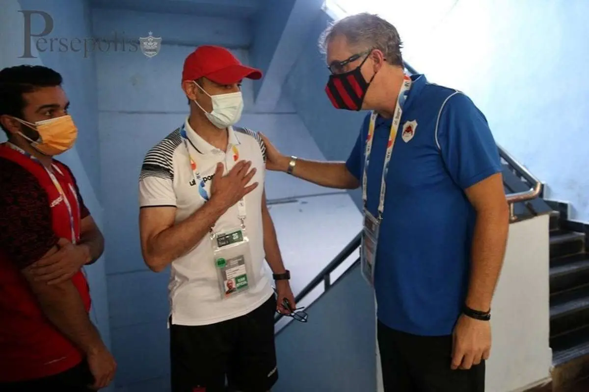 (عکس) ملاقات سرمربی پرسپولیس با سرمربی سابق فرانسه