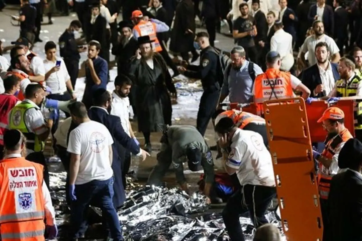 مرگ دهها نفر در اثر فشار جمعیت در مراسمی مذهبی در اسرائیل