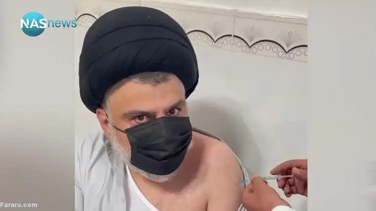 (ویدئو) مقتدی صدر واکسن کرونا زد