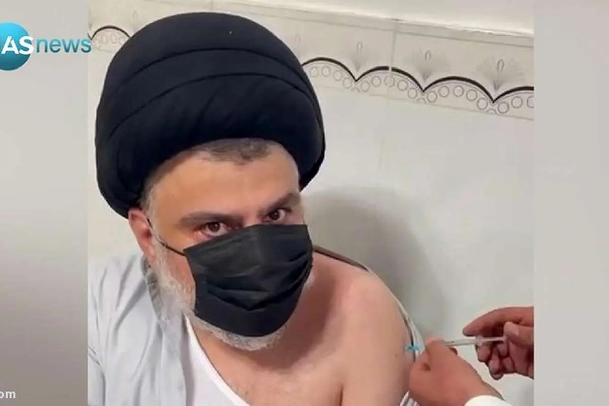 (ویدئو) مقتدی صدر واکسن کرونا زد