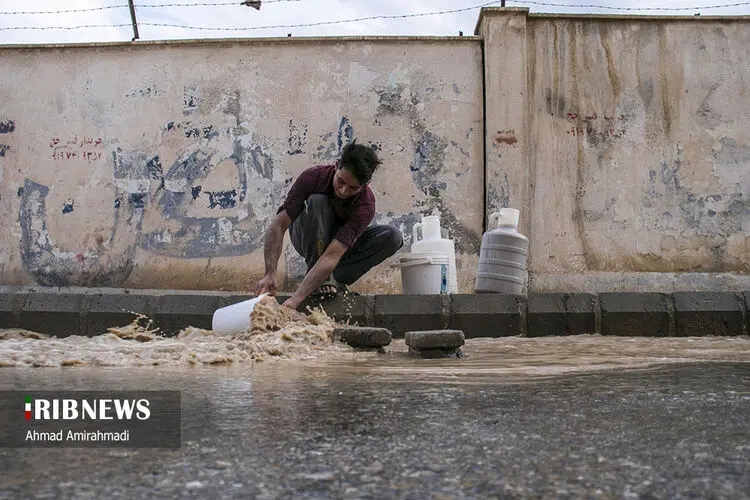 (تصاویر) آب گرفتگی معابر سمنان