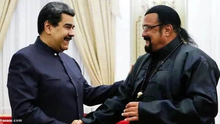 (ویدئو) هدیه مادورو به استیون سیگال