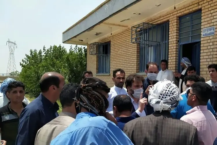 تجمع اهالی ۶ روستای بخش غیزانیه در پی کمبود آب شرب