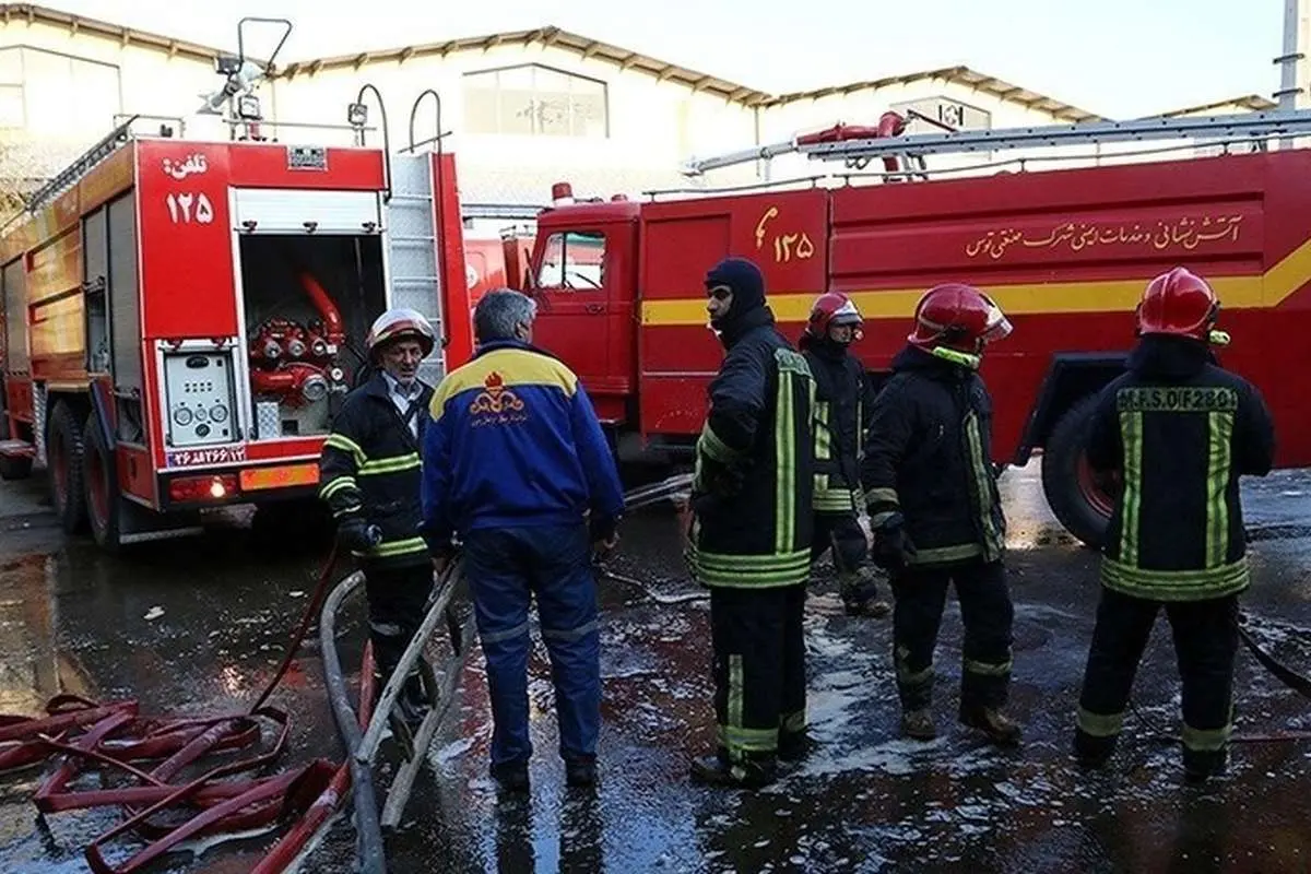 (ویدئو) انفجار و آتش سوزی در کارخانه تاژ
