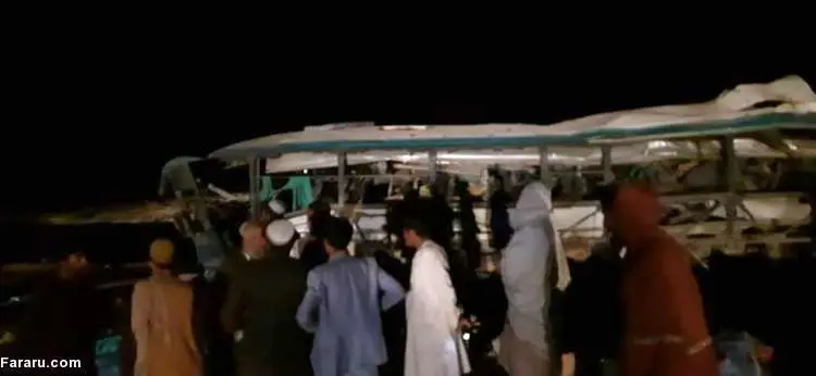 (تصاویر) انفجار اتوبوس مسافربری در زابل افغانستان