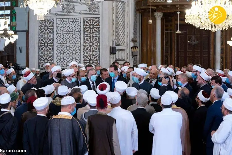 (تصاویر) بشار اسد در نماز عید فطر