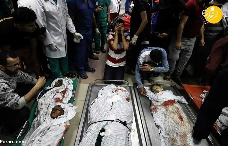 (تصاویر) شهادت ۱۰ عضو خانواده فلسطینی