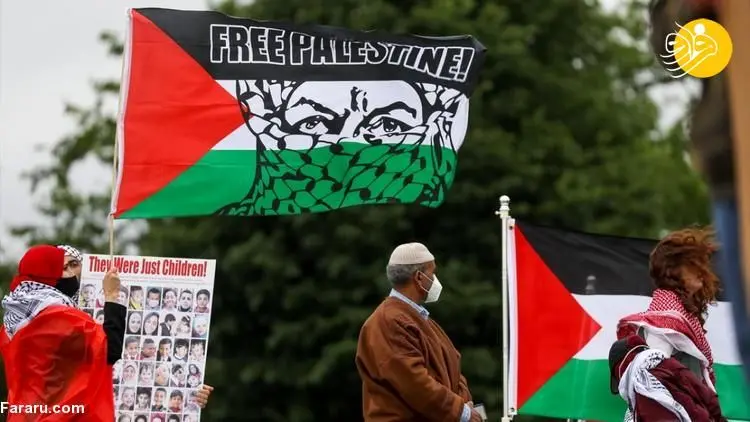 (تصاویر) تظاهرات گسترده حمایت از فلسطینی‌ها در واشنگتن