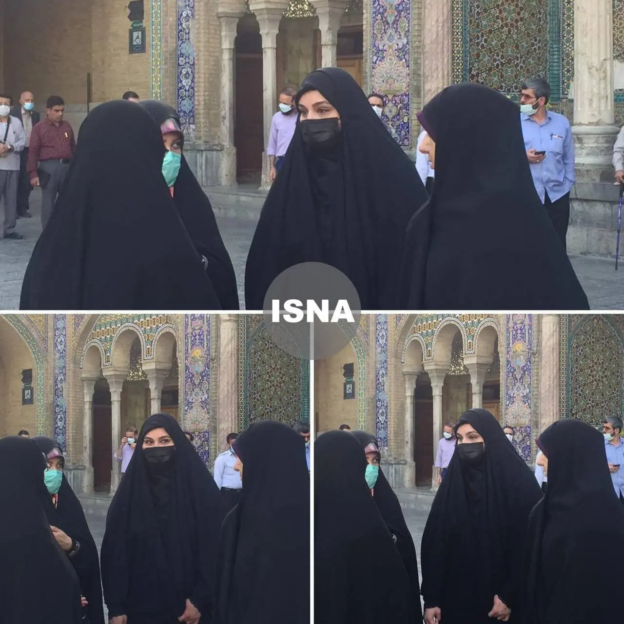 (عکس) نرجس سلیمانی در صف رای گیری