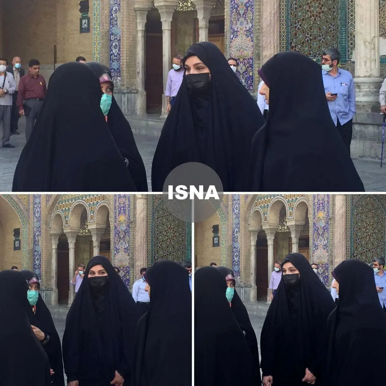 (عکس) نرجس سلیمانی در صف رای گیری