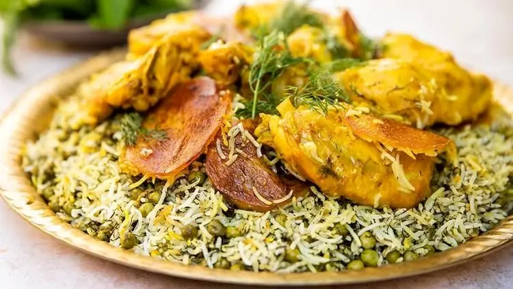 طرز تهیه نخود پلو با مرغ زعفرانی، جایگزین خوشمزه باقالی پلو
