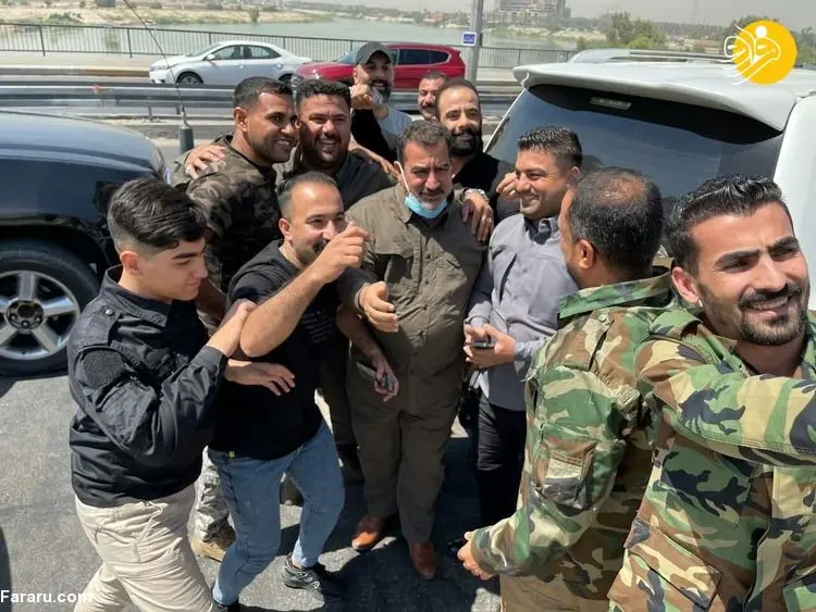 (عکس) فرمانده حشد الشعبی آزاد شد