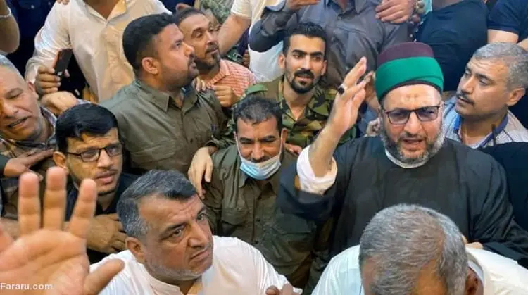 (ویدئو) استقبال از فرمانده حشد الشعبی پس از آزادی
