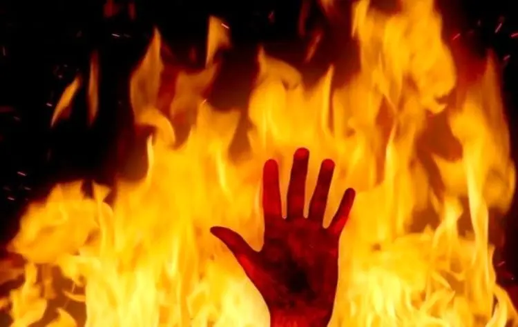 آتش زدن شوهر به دلیل توهم توطئه